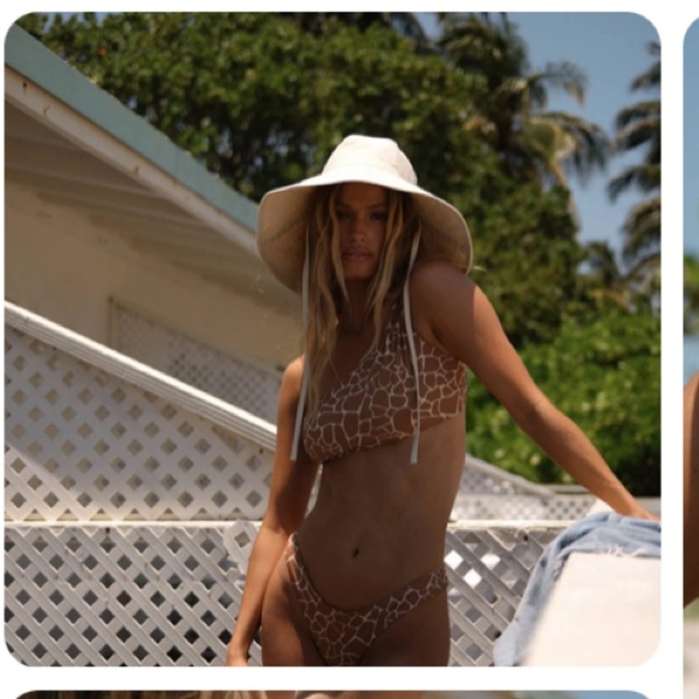Brown Giraffe Print Bikini Set